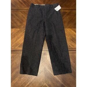 Woolrich Wool Herringbone Tweed Trousers Pants Mens Size 32x30 Dark Gray |W1
